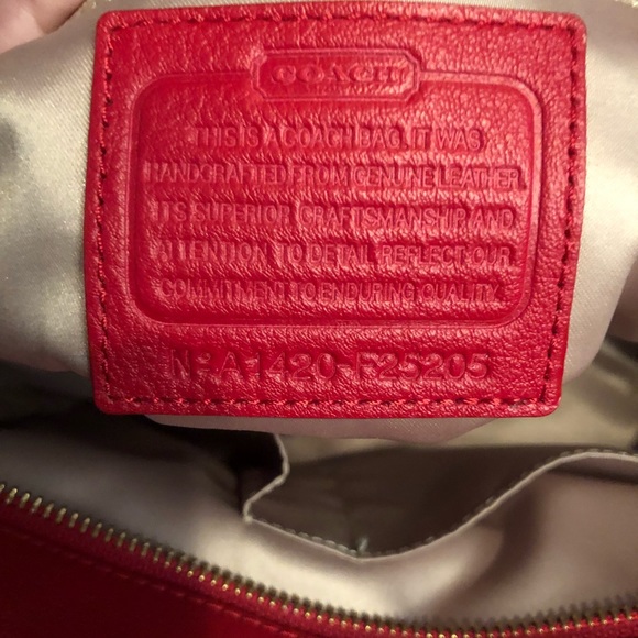Authentic Red leather Coach - Picture 4 of 4